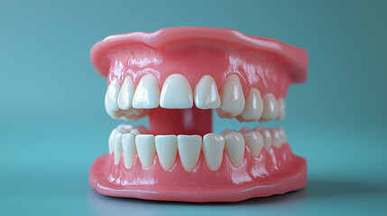 Obraz premium teeth isolated on white blue background