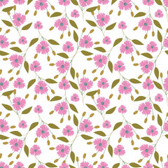 Seamless flowers pattern, floral print.