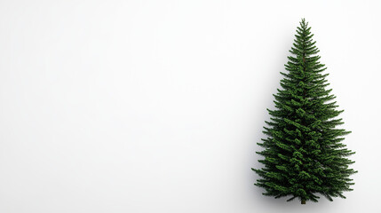 Fototapeta premium White Background with Bare Christmas Tree, tree, Christmas, holiday, empty, white, background