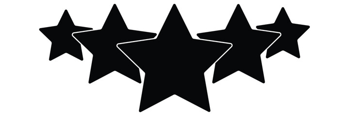 5 stars icon, for five star review rating vector illustration eps 10.
