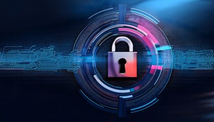 Obraz premium Data privacy laws visualized with locks and codes, digital background, 3D illustration, law restriction, regulations, enforcement.