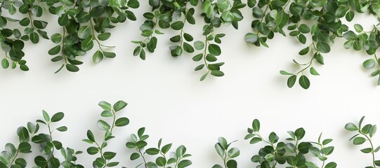 Naklejka premium berry branch leaves on white background 25
