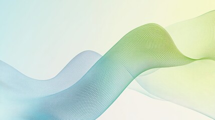Fototapeta premium Soft Abstract Flowing Waves in Green and Blue Tones