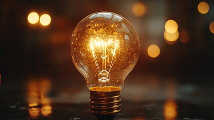 glowing light bulb shaped like a rocket launches upward symbolizing innovation creativity business growth success and forward thinking set against a vibrant gradient background