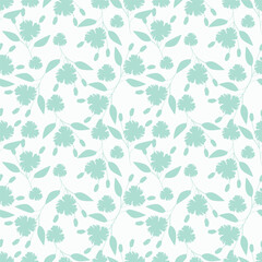 Seamless Daisy Floral Ditsy Pattern In Vector