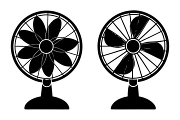 table fan icon silhouette.