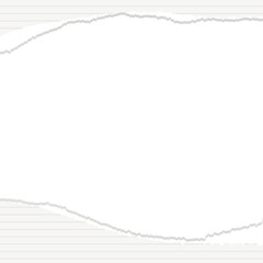 破れた紙のフレーム、シンプルな罫線の紙、破れたノート風の背景フレーム、正方形サイズ