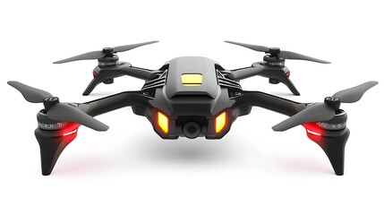 A dazzling urban skyline of the future, with towering skyscrapers featuring glowing neon lights, flying vehicles, and a bustling cityscape at dusk