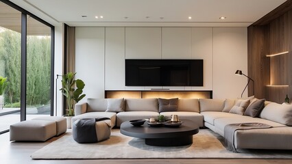 The living room of a modern house