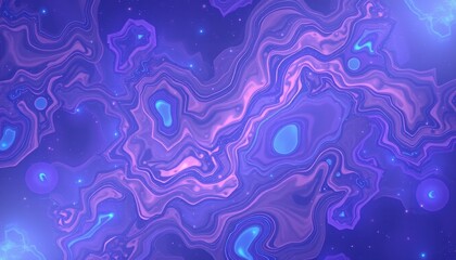 Fototapeta premium Abstract Purple and Blue Swirling Galaxy Design