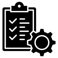 Specifications icon solid vector