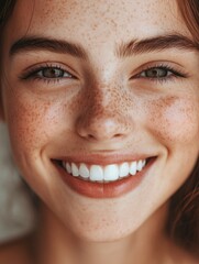 Woman with freckles