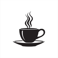 Coffee cup silhouette vector icon design whit a white background.