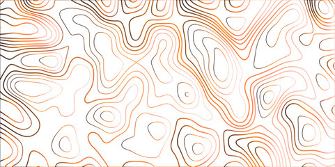 Topographic canyon geometric map relief texture with curved layers and shadow. abstract White background with a beautiful pattern, Topographic contour lines vector map seamless pattern vector.	
