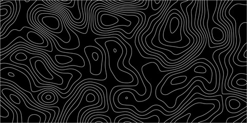 Topographic canyon geometric map relief texture with curved layers and shadow. abstract White background with a beautiful pattern, Topographic contour lines vector map seamless pattern vector.	
