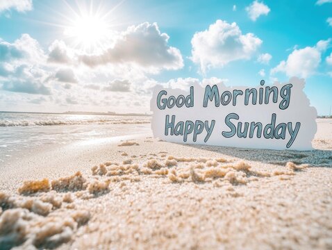 Good Morning Happy Sunday Sign