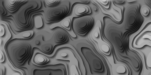 Topographic canyon geometric map relief texture with curved layers and shadow. abstract White background with a beautiful pattern, Topographic contour lines vector map seamless pattern vector.	
