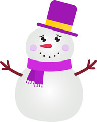 cute snowman cartoon, merry christmas holiday