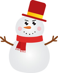 cute snowman cartoon, merry christmas holiday