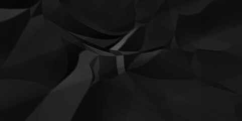 Fototapeta premium Parchment paper black crumpled paper background texture pattern overlay. wrinkled high resolution arts craft and crushed rumple seamless crumpled paper. 