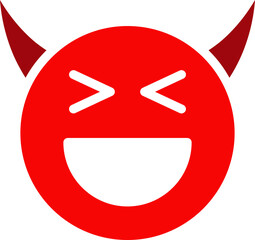 Smile Devil Icon Illustration