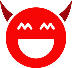 Smile Devil Icon Illustration