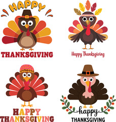Thanksgiving Day Text typography Design with turkey and pumpkin - Perfect for Holiday, Celebration, Gratitude, Autumn, Feast, Typography, Seasonal, Harvest, Family, and Festive Projects