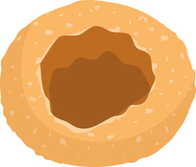 Pani puri Indian food illustration.