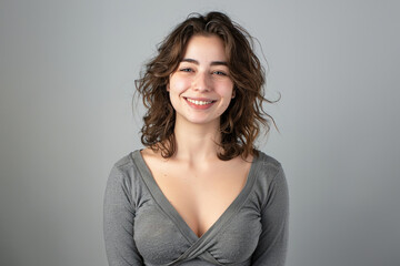 Obraz premium A typical young teen with a simple look, unremarkable and blending into the background effortlessly.