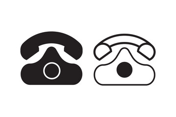 Phone icon in flat style. Vector illustration on isolated background.