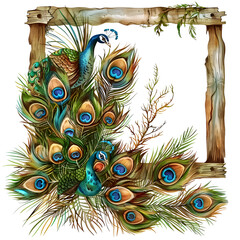 Wonderful peacock feather image