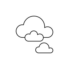 Outline Icon minimalist collection of clouds