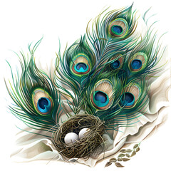 Wonderful peacock feather image