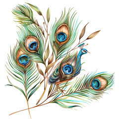 Wonderful peacock feather image