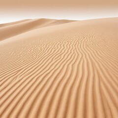 Desert sand pile, dune isolated on white