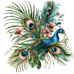 Wonderful peacock feather image