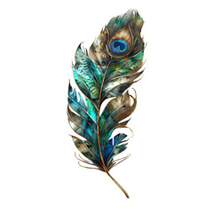 Wonderful peacock feather image