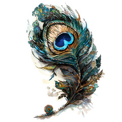 Wonderful peacock feather image