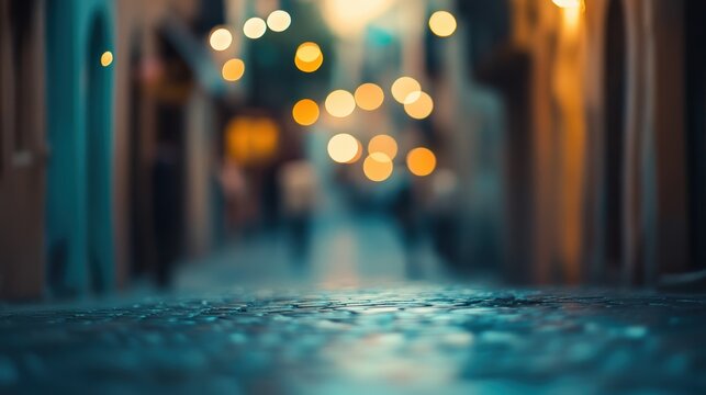 A blury photography of a MOROCCAN street, the background is set in a Moroccan city in a broad daylight,