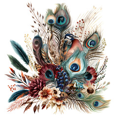 Wonderful peacock feather image