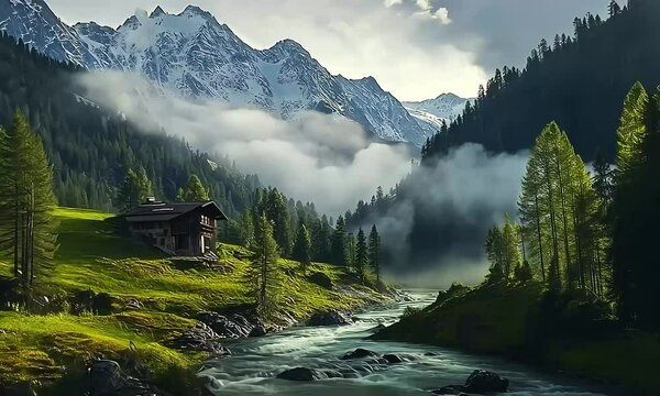 Majestic Swiss mountain landscape showcasing natural beauty and alpine views.