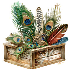 Wonderful peacock feather image