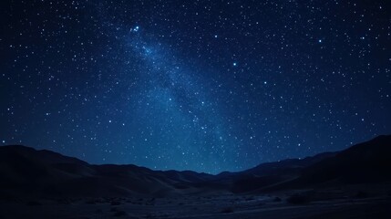 A mesmerizing night sky dotted with stars and the Milky Way over the Sahara Desert, Morocco