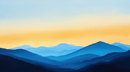 A twilight sky transitioning between blue and gold tones over the mountains of Patagonia, Argentina