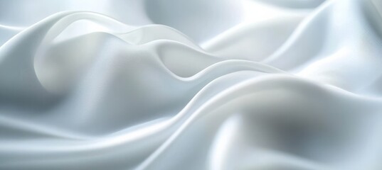 Obraz premium Soft Gray Waves on Minimalist White Background