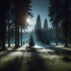 Ethereal Moonlit Forest Sanctuary