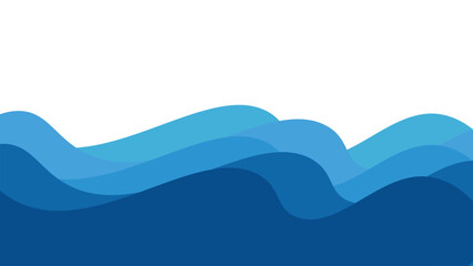 Blue wave design vector image for element design backdrop or presentation