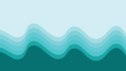 Green wave design vector image for element design backdrop or presentation