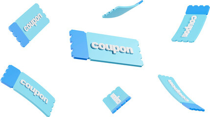 Floating Coupons in Blue