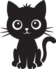 Obraz premium black cat cartoon
